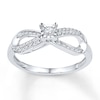 Thumbnail Image 1 of Diamond Infinity Promise Ring 1/5 ct tw Sterling Silver