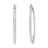 Thumbnail Image 0 of Crystal Hoop Earrings Sterling Silver