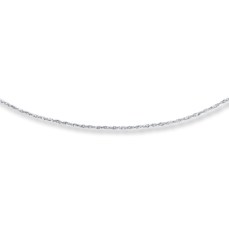 Main Image 1 of Singapore Chain Necklace Solid Sterling Silver 24"