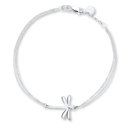 Dragonfly Bracelet Sterling Silver 7.5"