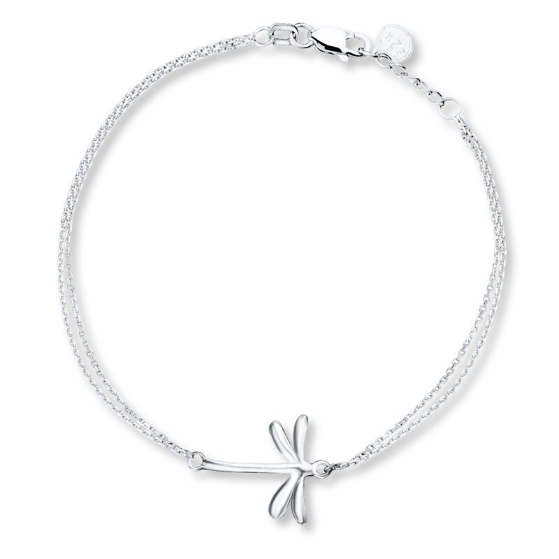 Main Image 1 of Dragonfly Bracelet Sterling Silver 7.5&quot;