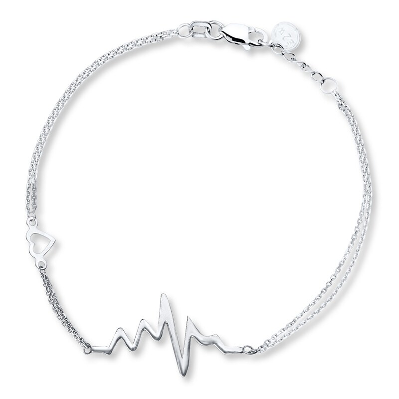Main Image 1 of Heartbeat Bracelet Sterling Silver 7.5&quot;