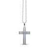 Thumbnail Image 1 of Men's Cross Necklace Diamond Accent Stainless Steel