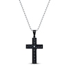 Thumbnail Image 1 of Men's Cross Necklace Diamond Accent Stainless Steel