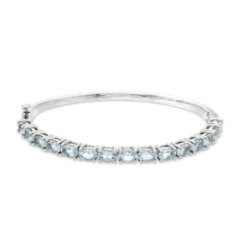 Main Image 1 of Aquamarine Bracelet Sterling Silver