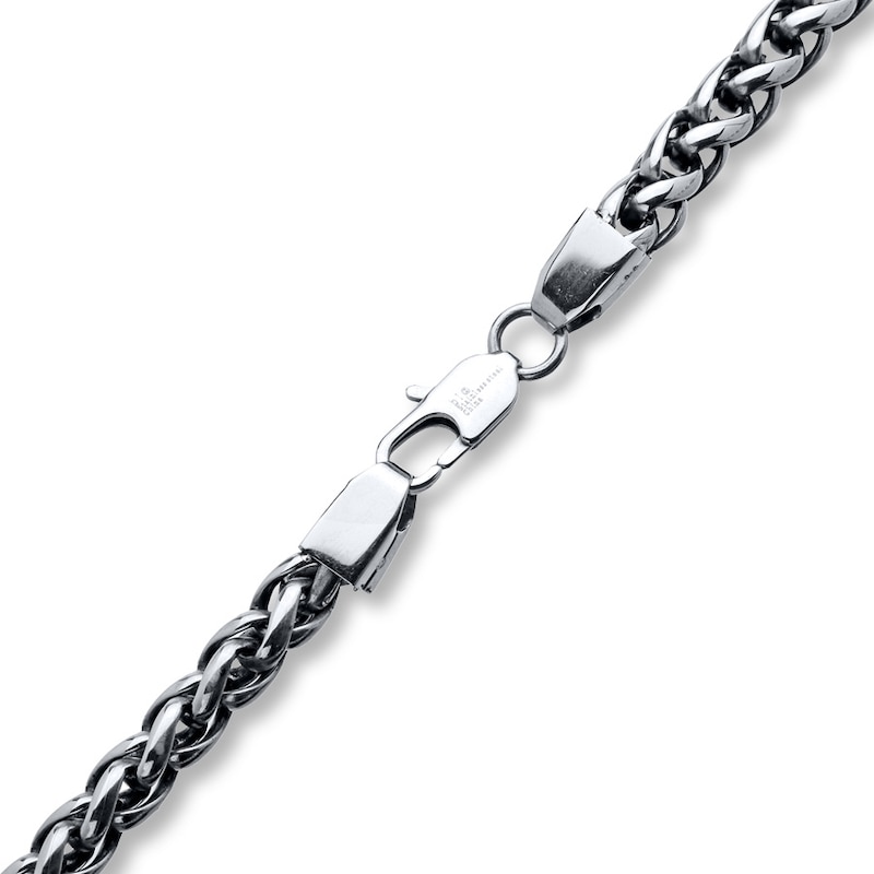 Main Image 2 of Wheat Chain Bracelet Solid Stainless Steel 9&quot;