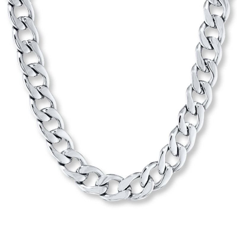 Main Image 1 of Curb Link Necklace Solid Stainless Steel 22&quot;