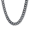Thumbnail Image 0 of Solid Curb Chain Necklace 6mm Black Ion-Plated Stainless Steel 22"