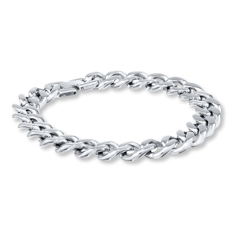 Men's Curb Link Bracelet Stainless Steel 9" Length