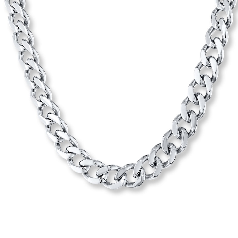 Main Image 1 of Curb Chain Necklace 11mm Solid Stainless Steel 20&quot;