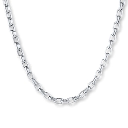 Rolo Link Necklace Solid Stainless Steel 18"
