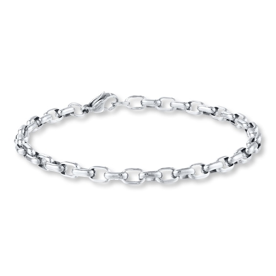Rolo Link Bracelet Stainless Steel 8" Length
