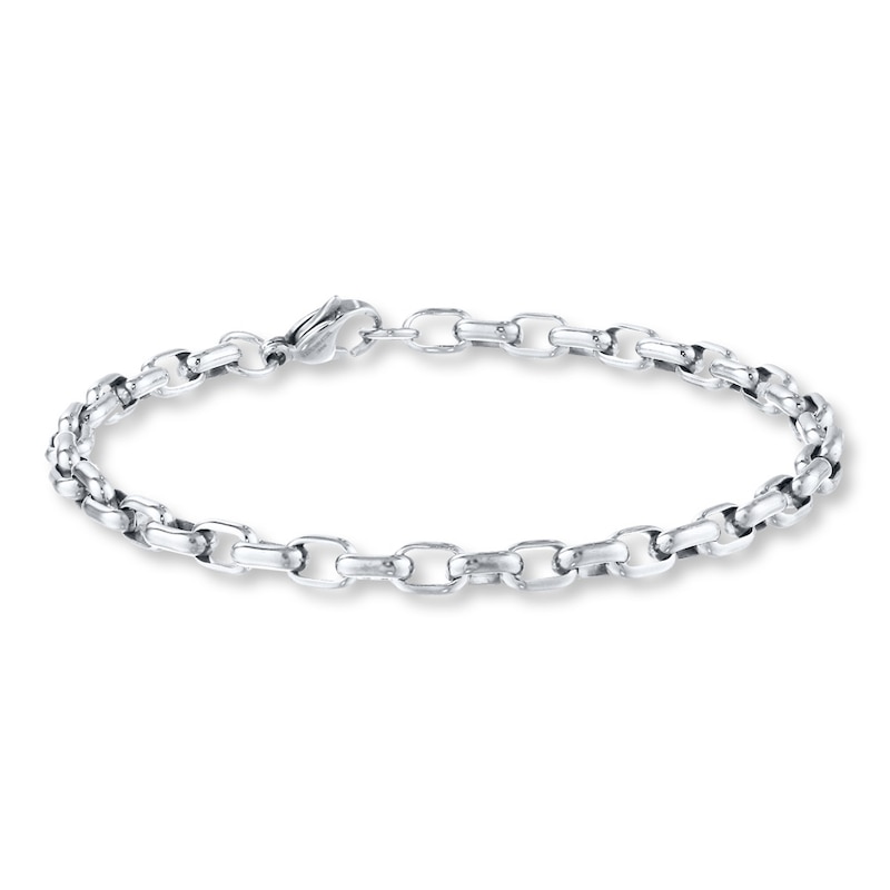 Men's Rolo Link Bracelet Stainless Steel 8
