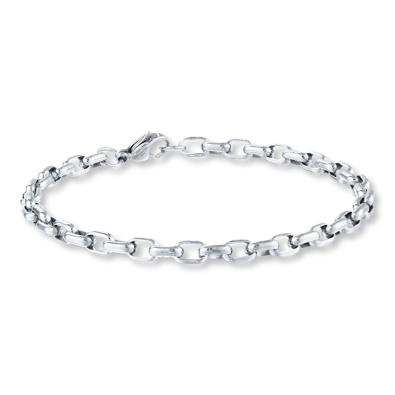 Main Image 1 of Rolo Link Bracelet Stainless Steel 8&quot; Length