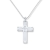 Thumbnail Image 0 of Men's Cross Necklace Stainless Steel 24"