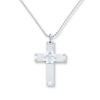 Thumbnail Image 1 of Men's Cross Necklace Stainless Steel 24&quot;