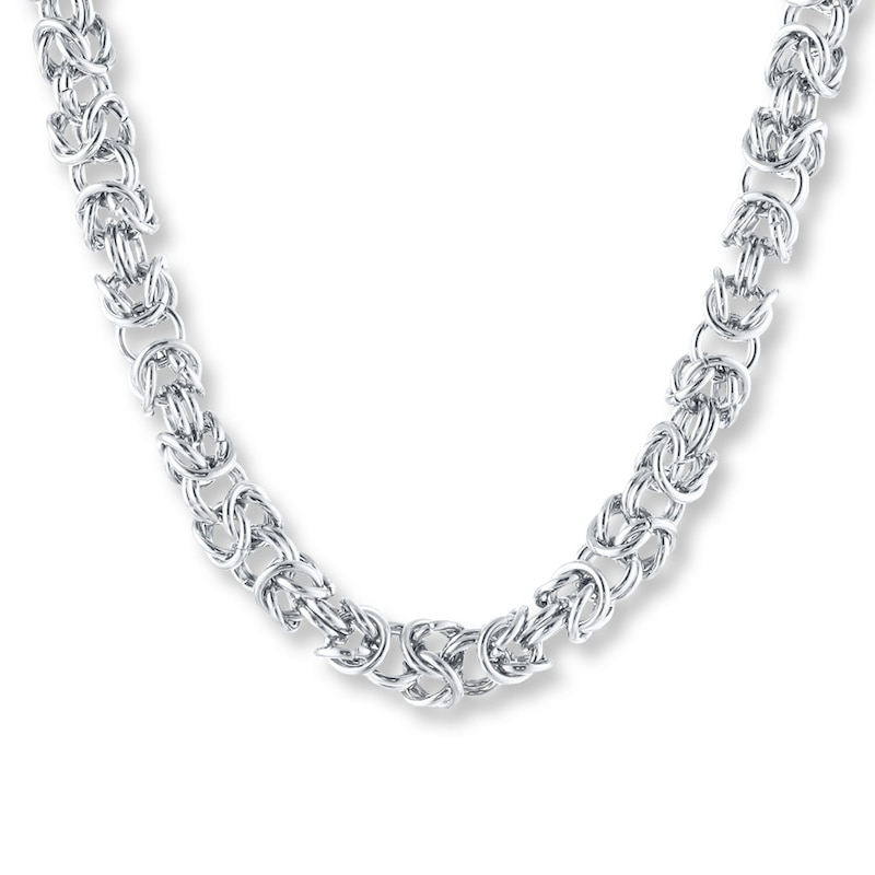 Main Image 1 of Byzantine Necklace Solid Stainless Steel 24&quot;