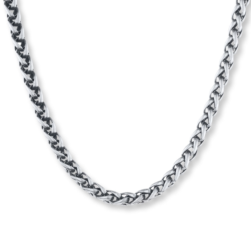Main Image 1 of Wheat Chain Solid Stainless Steel Necklace 24&quot;