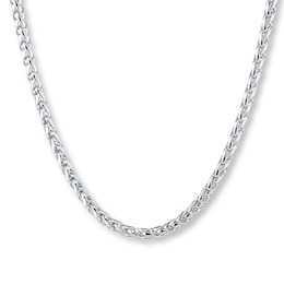 Men's Wheat Chain Stainless Steel Necklace 22&quot; Length