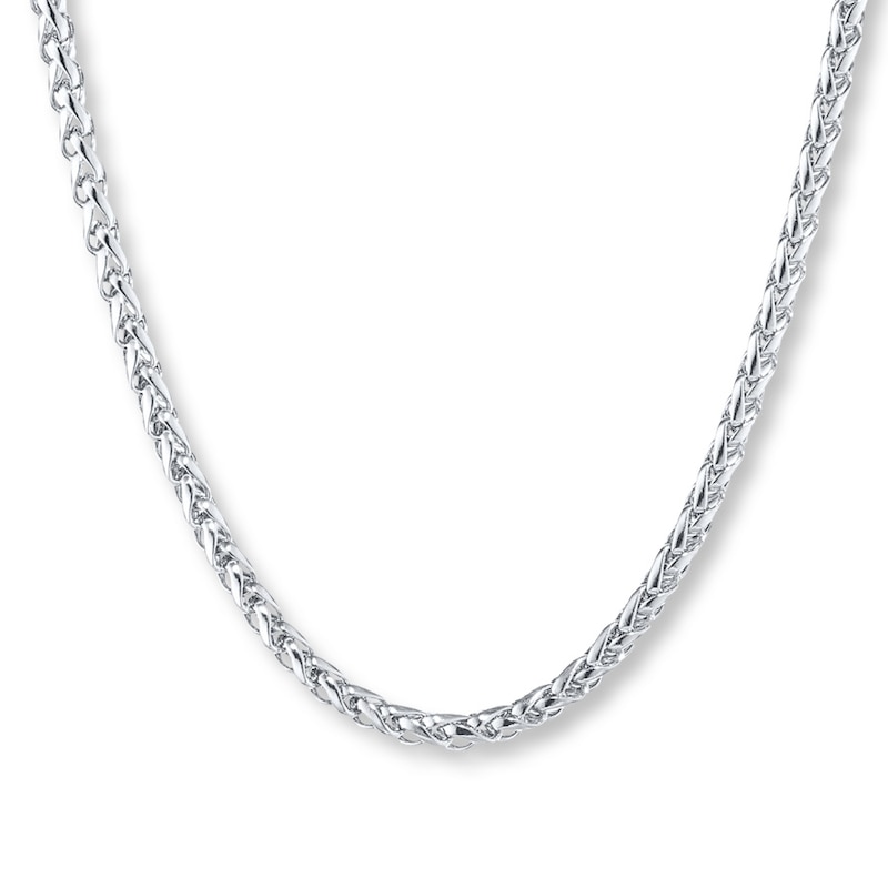 Men's Wheat Chain Stainless Steel Necklace 22" Length