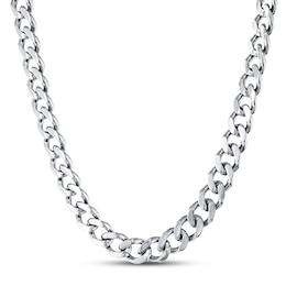 Curb Chain Necklace 11mm Solid Stainless Steel 30"
