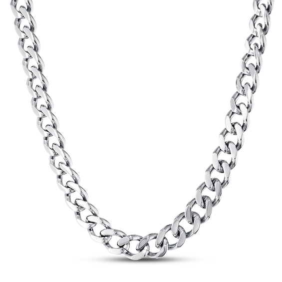 Curb Chain Necklace 11mm Solid Stainless Steel 30"