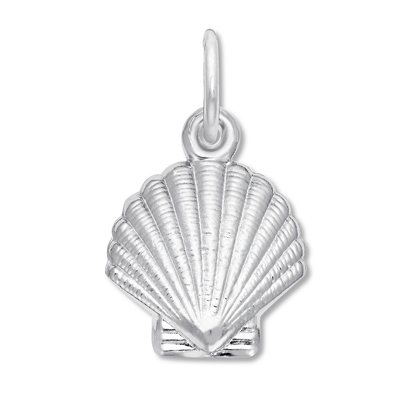 Scallop Shell Charm Sterling Silver