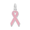 Thumbnail Image 1 of Breast Cancer Ribbon Pink Enamel Sterling Silver Charm