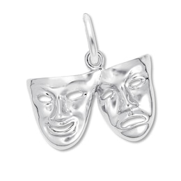 Comedy & Tragedy Charm Sterling Silver