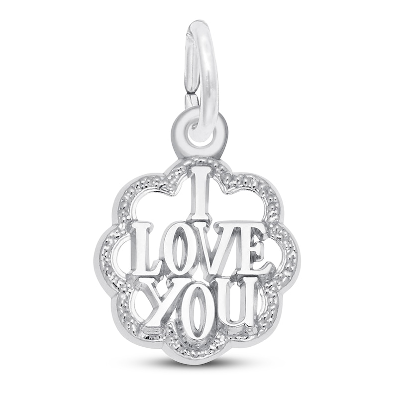 Main Image 1 of "I Love You" Charm Sterling Silver