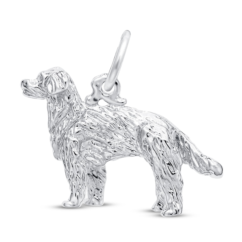 Main Image 1 of Golden Retriever Charm Sterling Silver