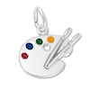 Thumbnail Image 1 of Artist's Palette Charm Enamel Sterling Silver