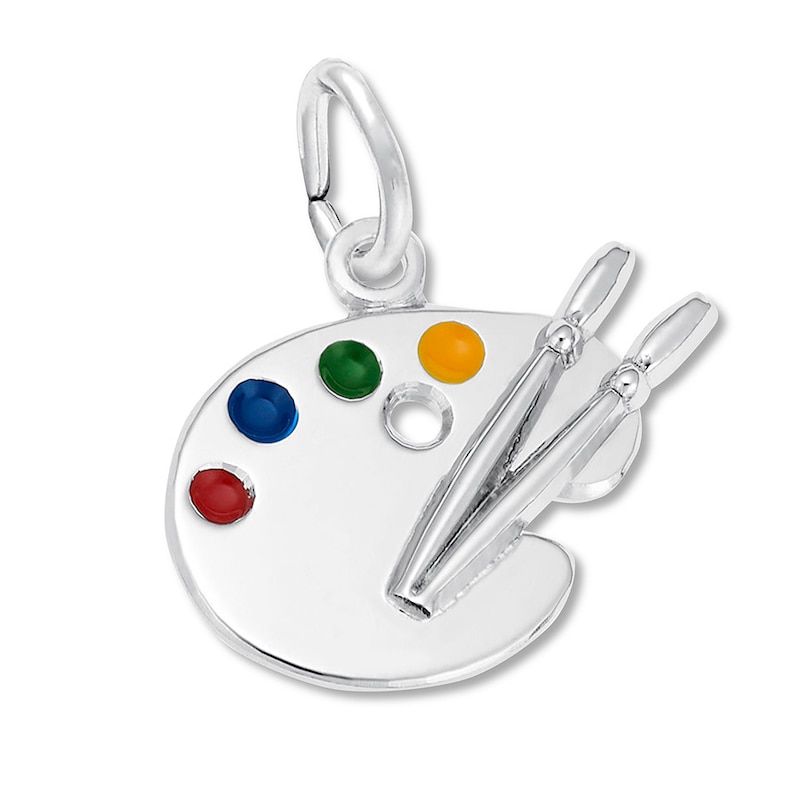 Main Image 1 of Artist's Palette Charm Enamel Sterling Silver