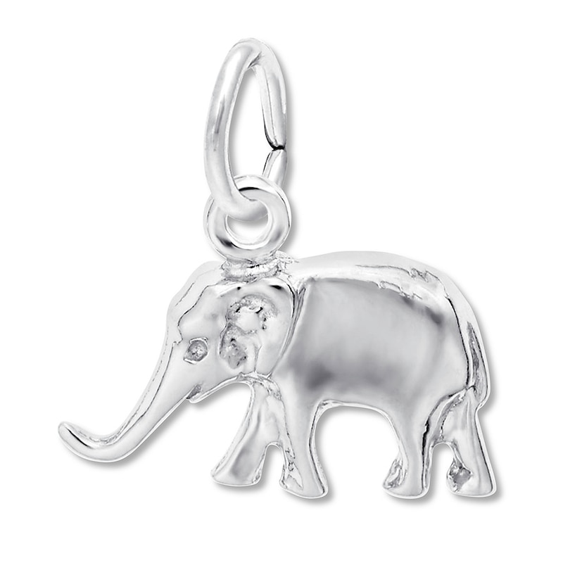 Main Image 1 of Elephant Charm Sterling Silver