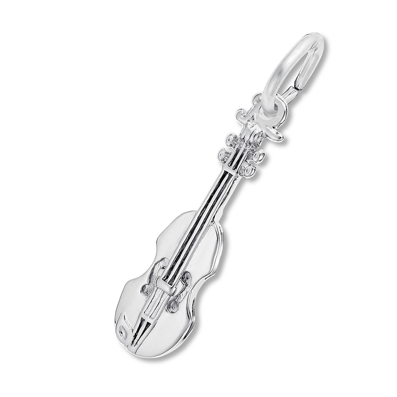 Main Image 1 of Violin Charm Sterling Silver
