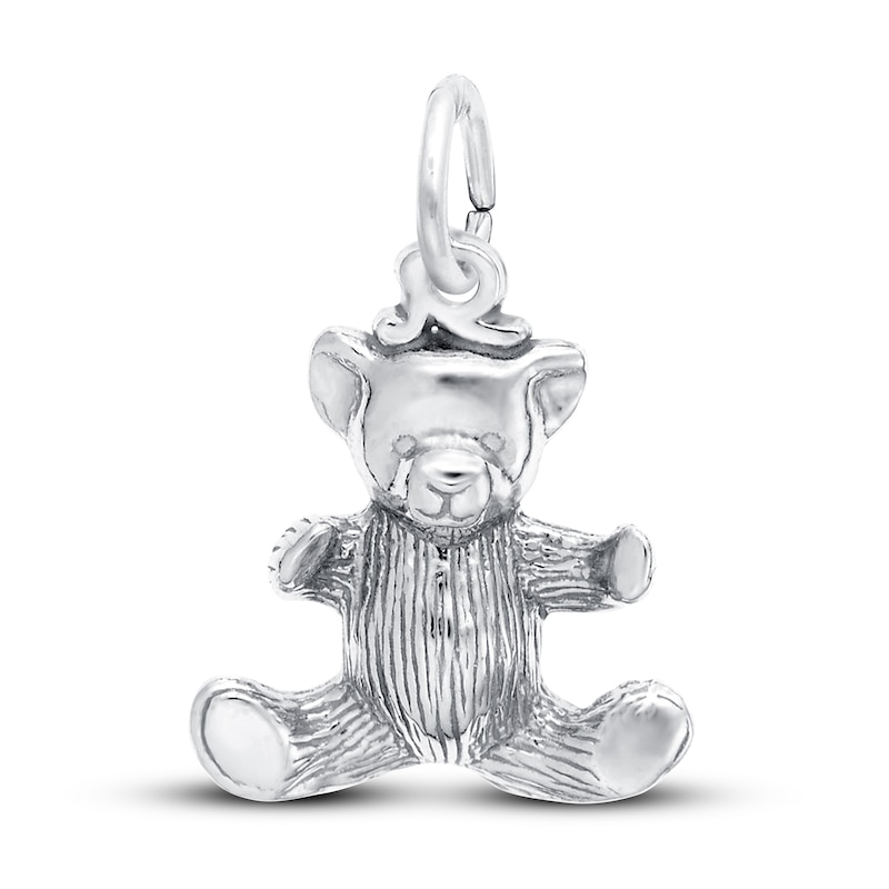 Main Image 1 of Teddy Bear Charm Sterling Silver