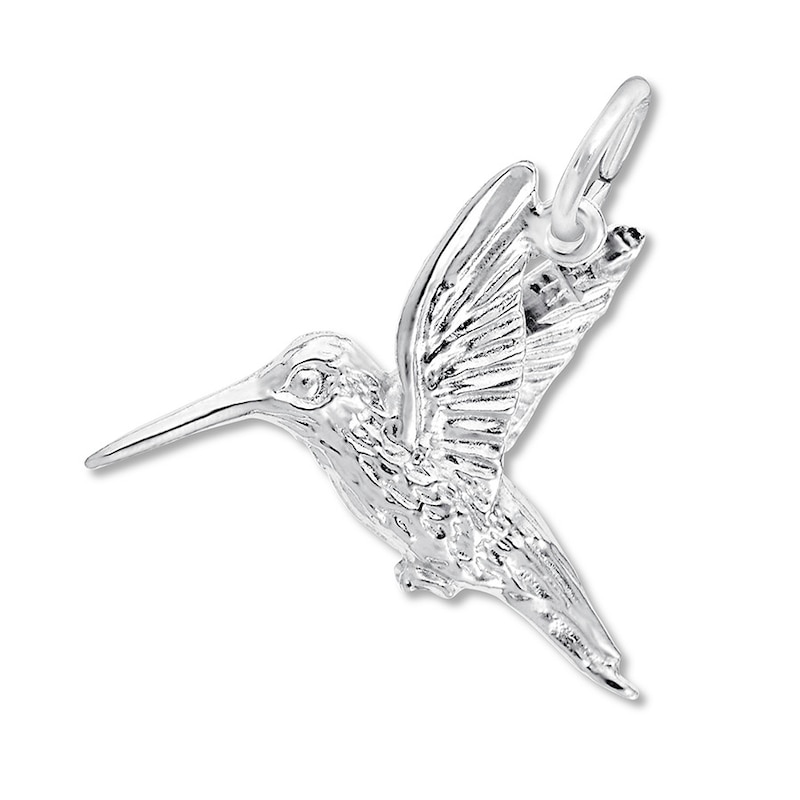 Main Image 1 of Hummingbird Charm Sterling Silver