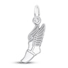 Winged Shoe Charm Sterling Silver