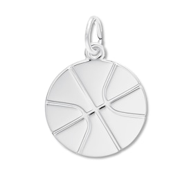 Basketball Charm Sterling Silver