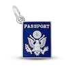 Thumbnail Image 1 of Passport Charm Blue Enamel Sterling Silver