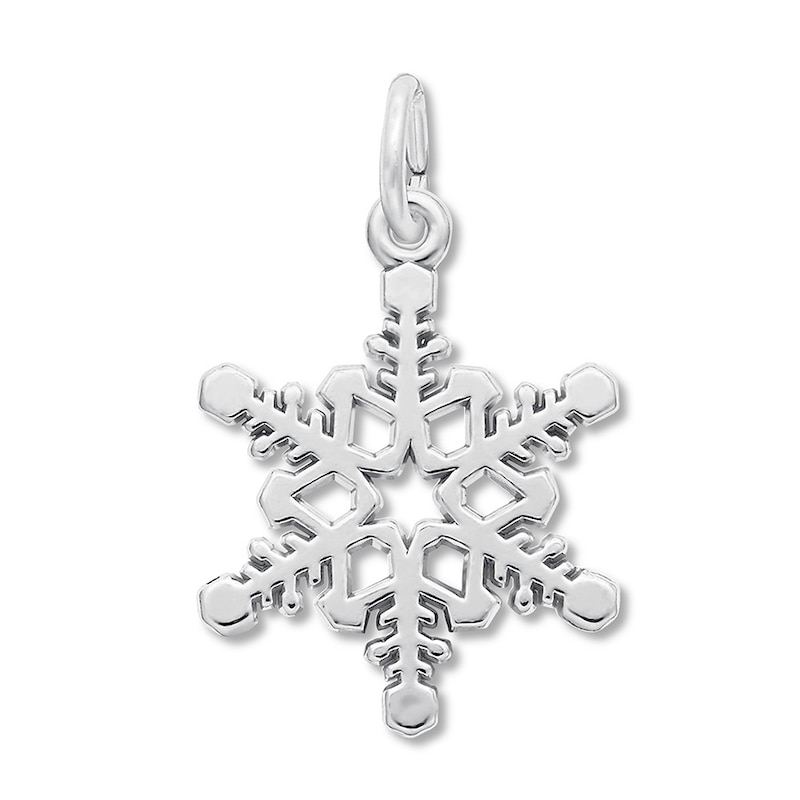 Main Image 1 of Snowflake Charm Sterling Silver