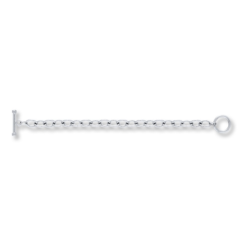 Main Image 1 of Link Charm Bracelet Sterling Silver 7&quot;