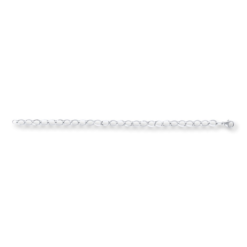 Main Image 1 of Curb Chain Charm Bracelet Sterling Silver 7&quot;