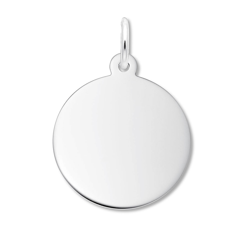 Classic Disc Charm Sterling Silver