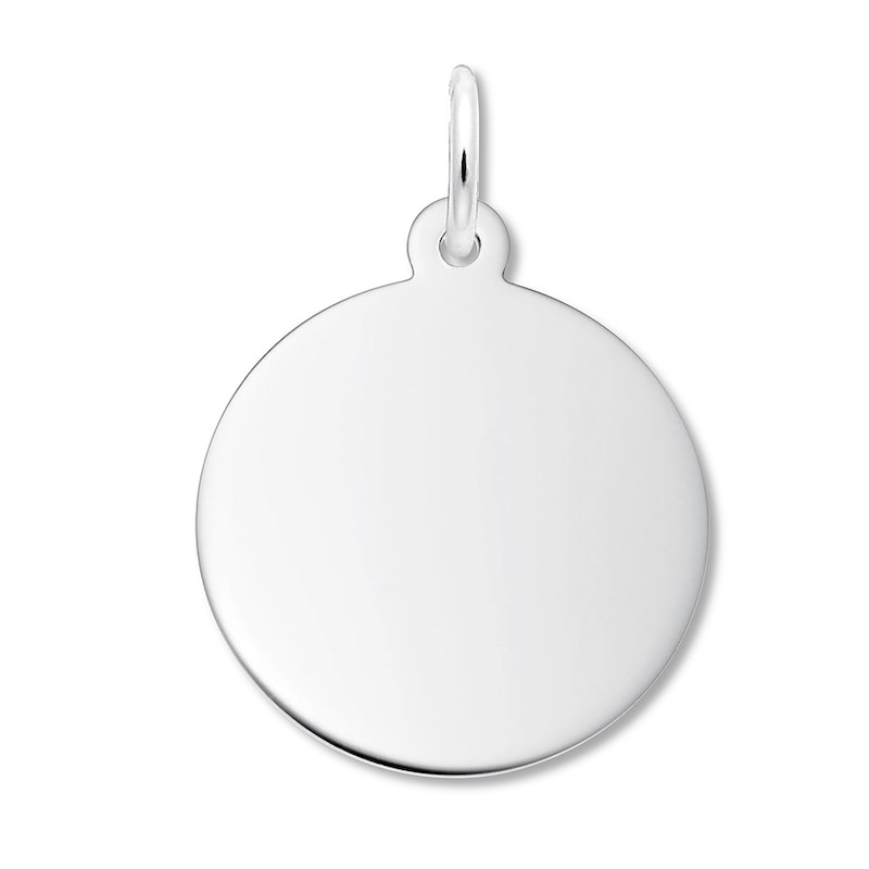 Main Image 1 of Classic Disc Charm Sterling Silver