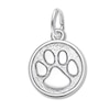 Thumbnail Image 1 of Paw Print Charm Sterling Silver
