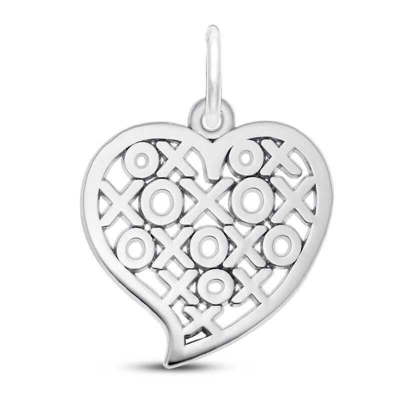 Main Image 1 of Hugs and Kisses Charm Sterling Silver Heart