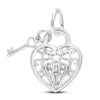 Thumbnail Image 0 of Lock and Key Heart Sterling Silver Charm