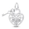 Thumbnail Image 1 of Lock and Key Heart Sterling Silver Charm