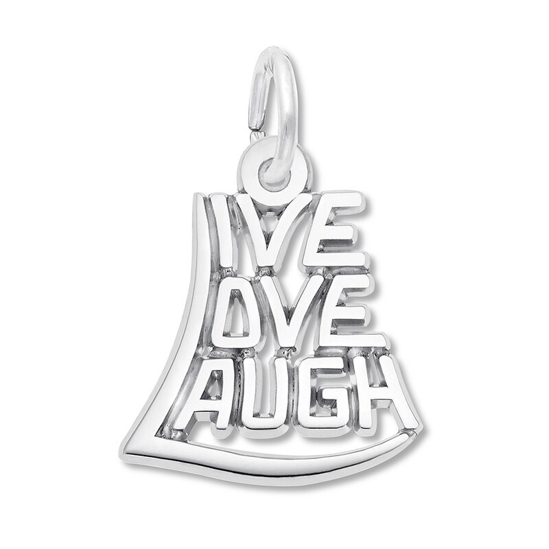Main Image 1 of Live Love Laugh Charm Sterling Silver